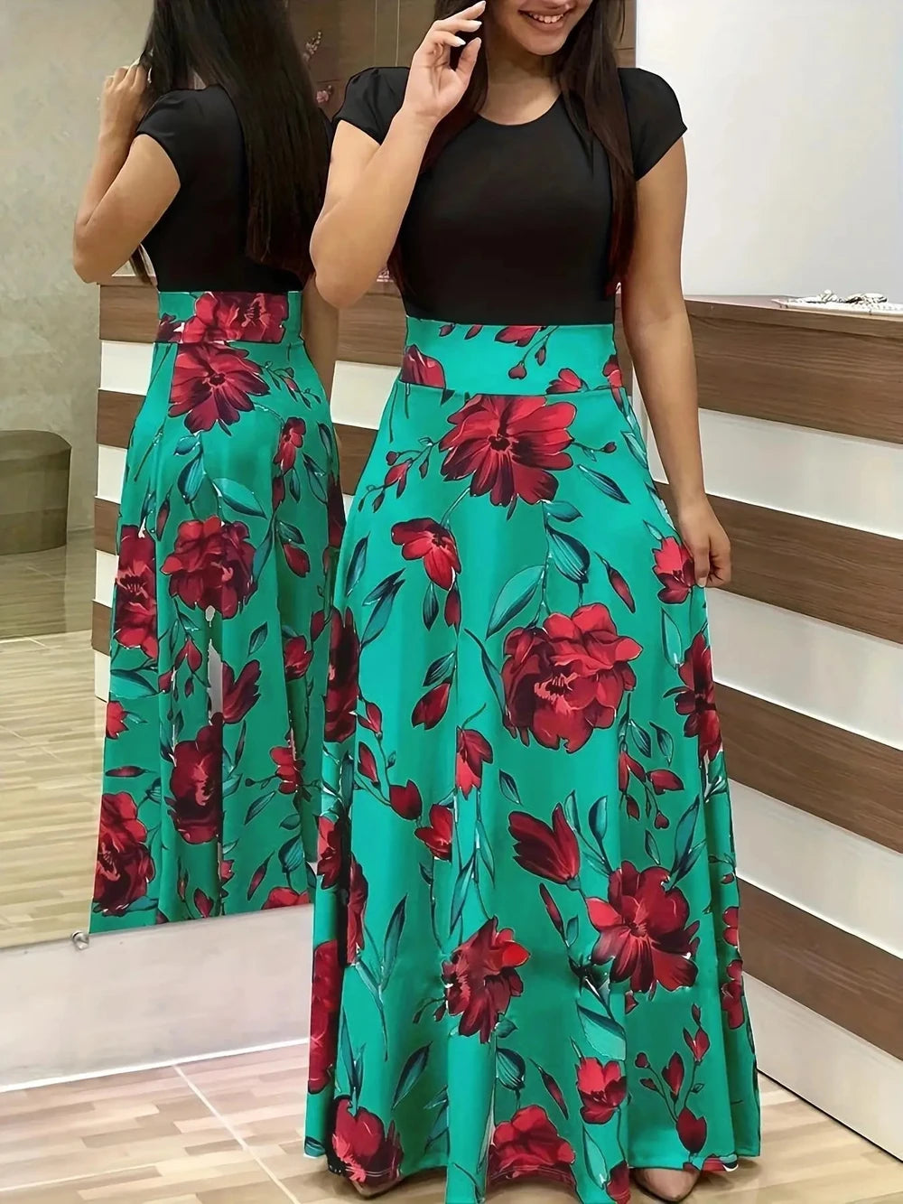 Floral Print Swing Dress