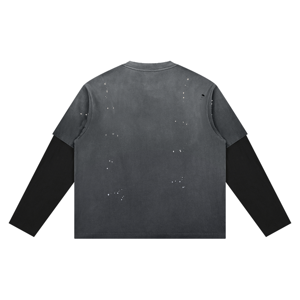 Spider Sticker Distressed Layer Cotton Tee