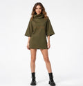 Aesthetic Turtleneck Batwing Dress