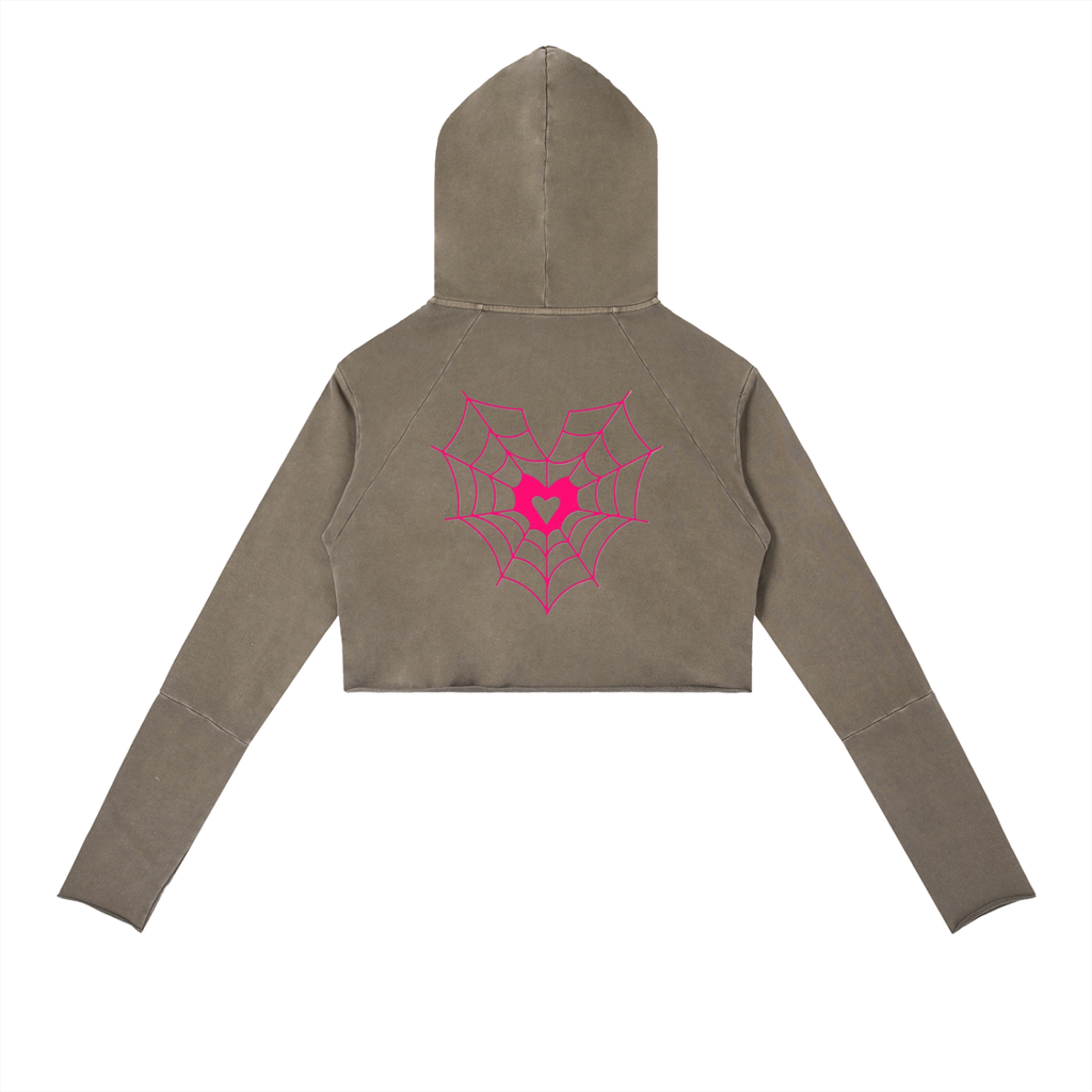 Pink Spider Web  Hoodie