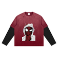 Spider Sticker Distressed Layer Cotton Tee