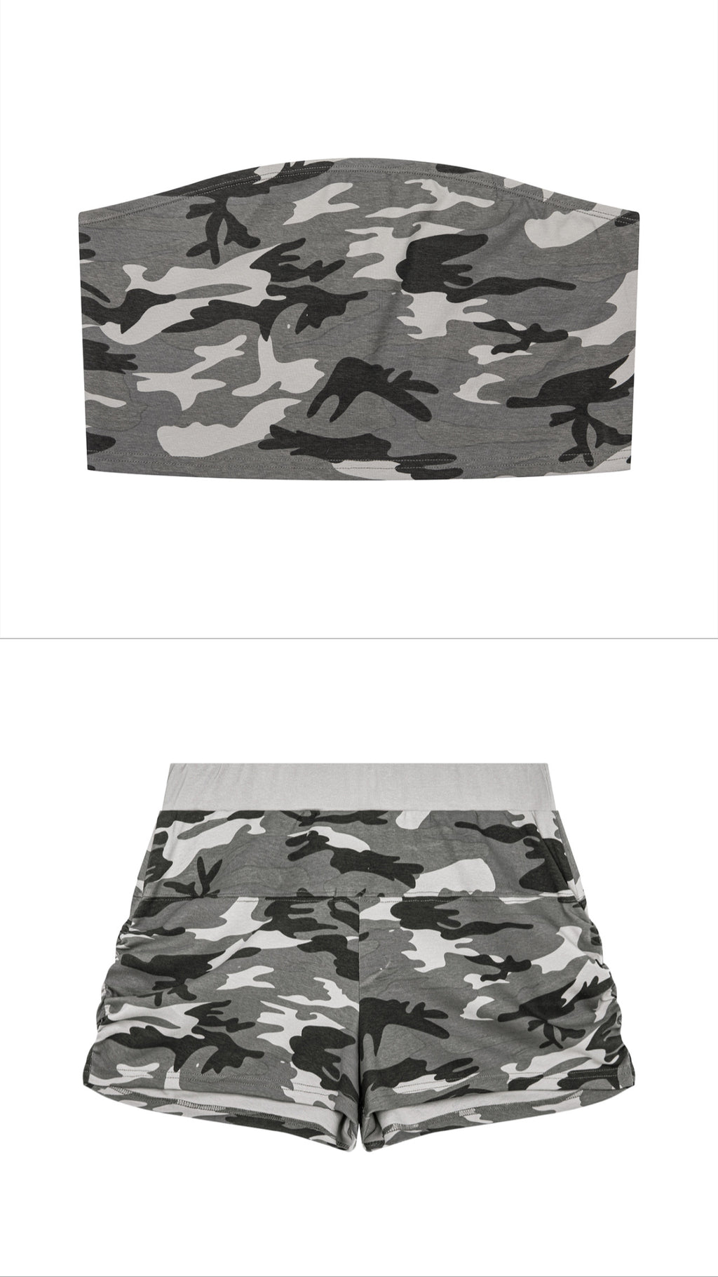 Camo Cotton Cropped Top+ Short