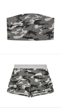 Camo Cotton Cropped Top+ Short